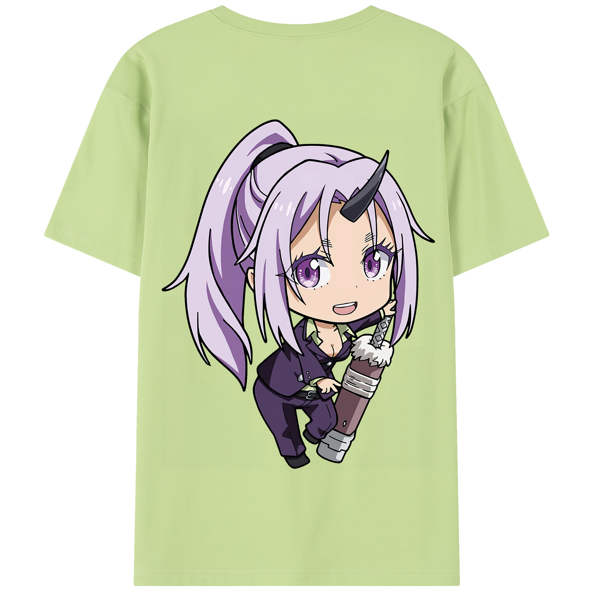（画像用） 転スラ Regarding Reincarnated to Slime 綿100％半袖Tシャツ（背面プリント）